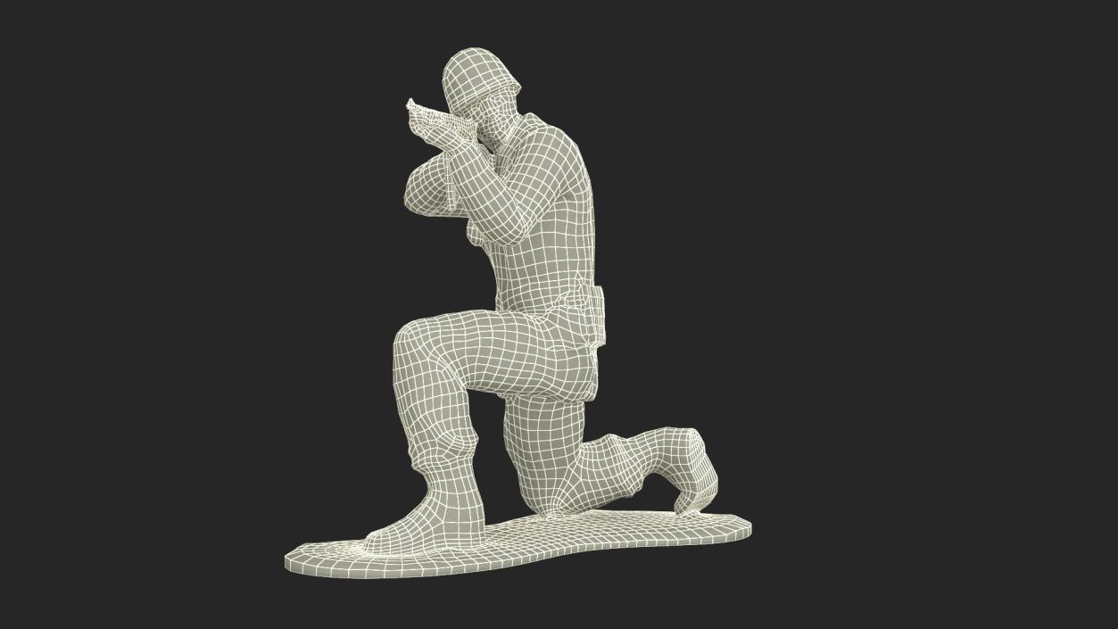 3D model Toy Soldier Crouched Down