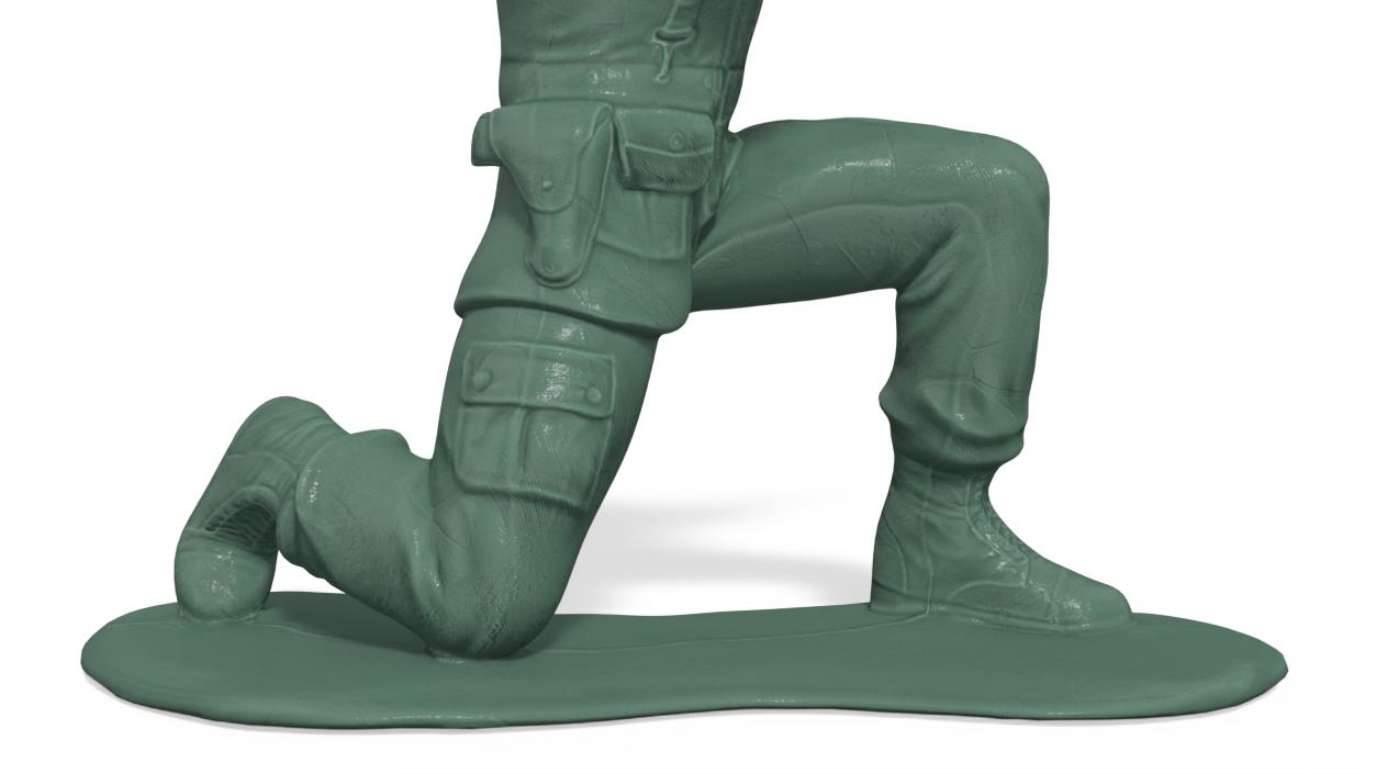 3D model Toy Soldier Crouched Down