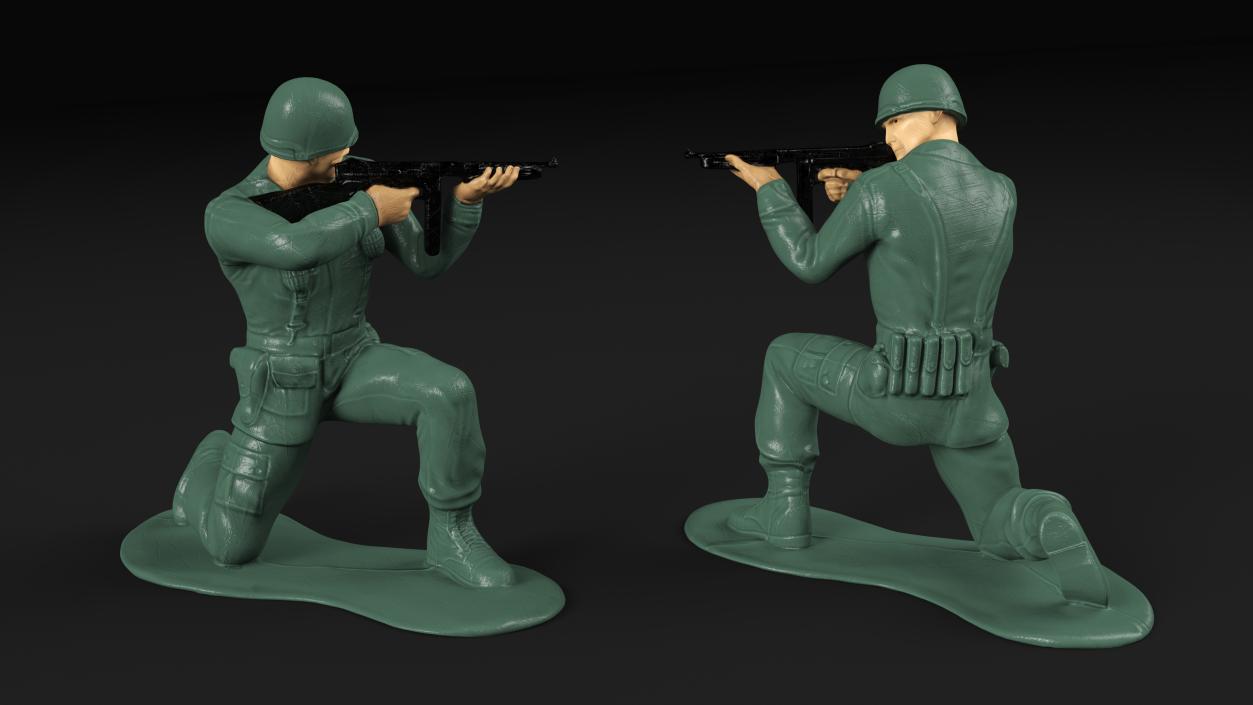 3D model Toy Soldier Crouched Down