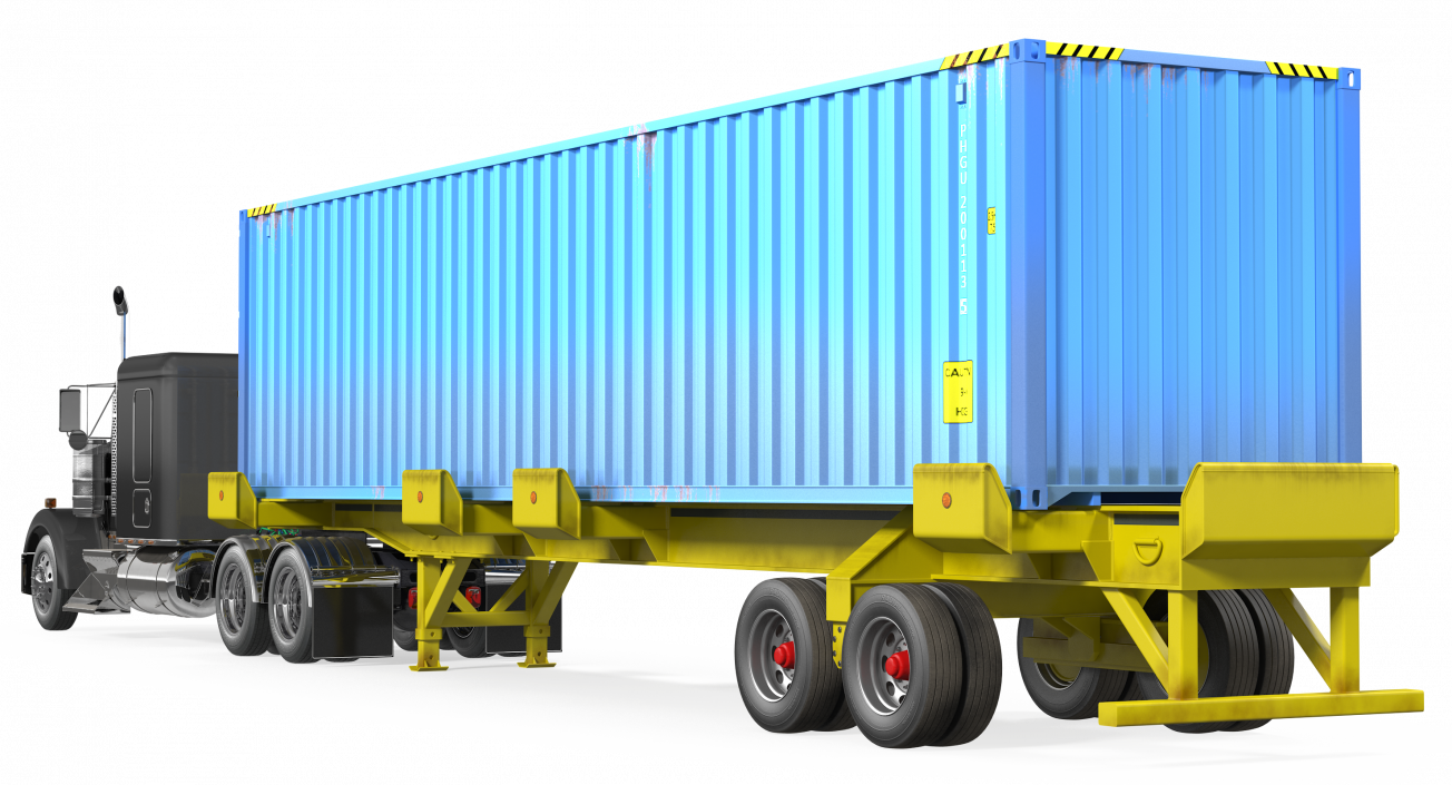 Container Cargo Trailer Truck 3D model