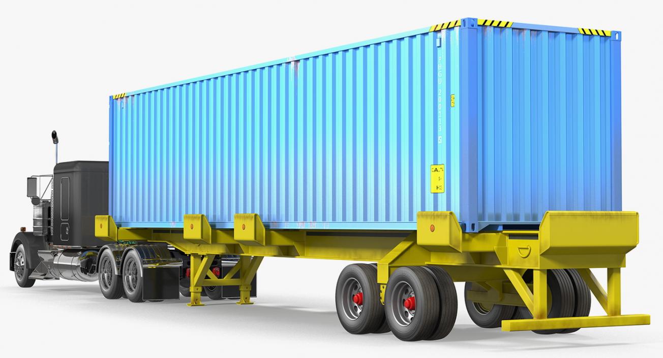 Container Cargo Trailer Truck 3D model