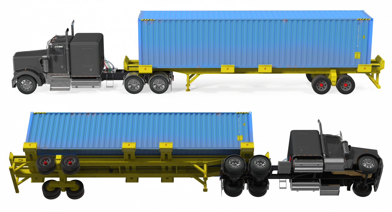 Container Cargo Trailer Truck 3D model