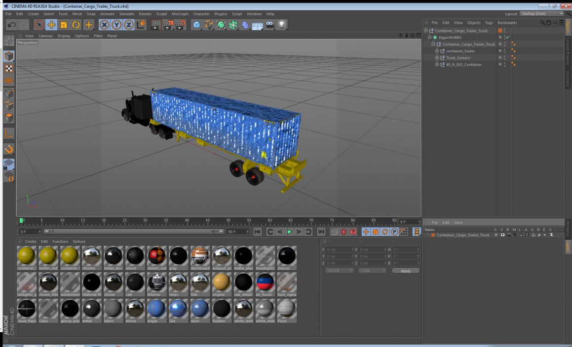 Container Cargo Trailer Truck 3D model