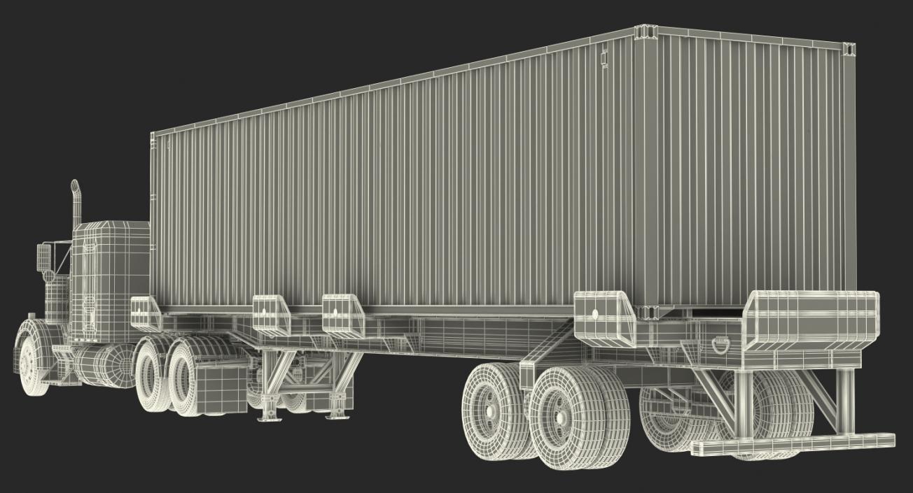 Container Cargo Trailer Truck 3D model