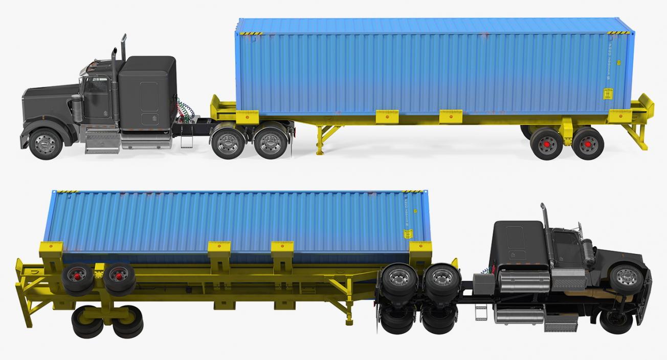 Container Cargo Trailer Truck 3D model