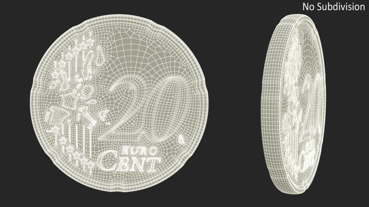 3D 20 Euro Cent Italy model