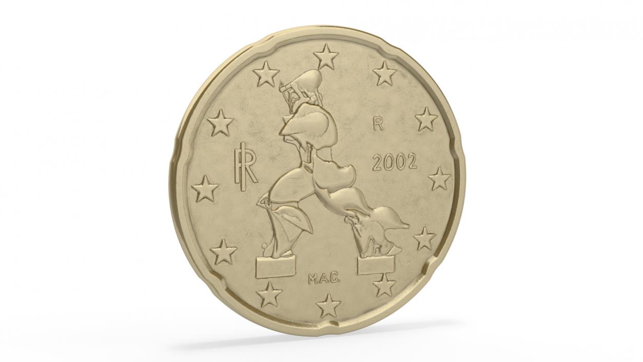 3D 20 Euro Cent Italy model