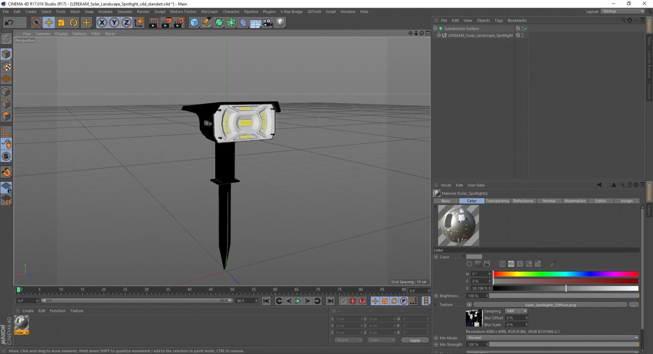 3D LEREKAM Solar Landscape Spotlight model