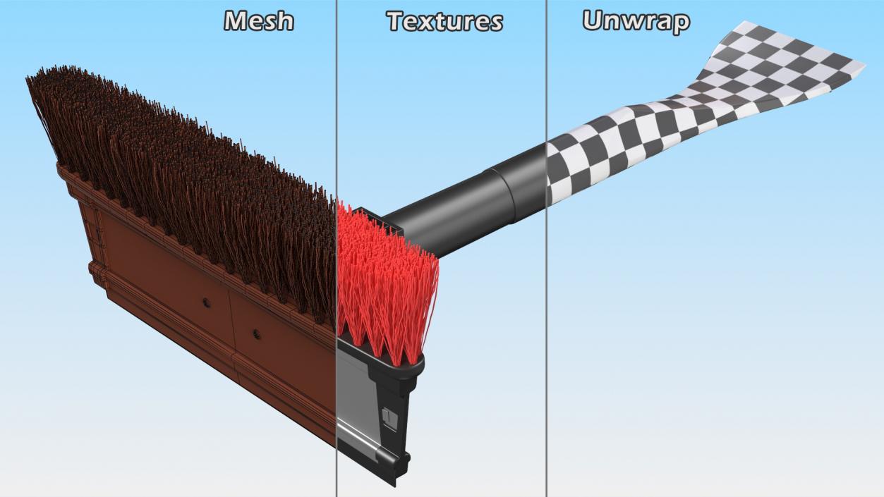 3D model Car Snow Brush and Ice Scraper