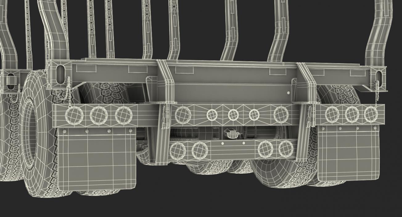 Empty Logging Trailer Manac 3D