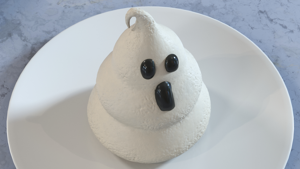 Karamel Ghost Meringue Cookie 3D model