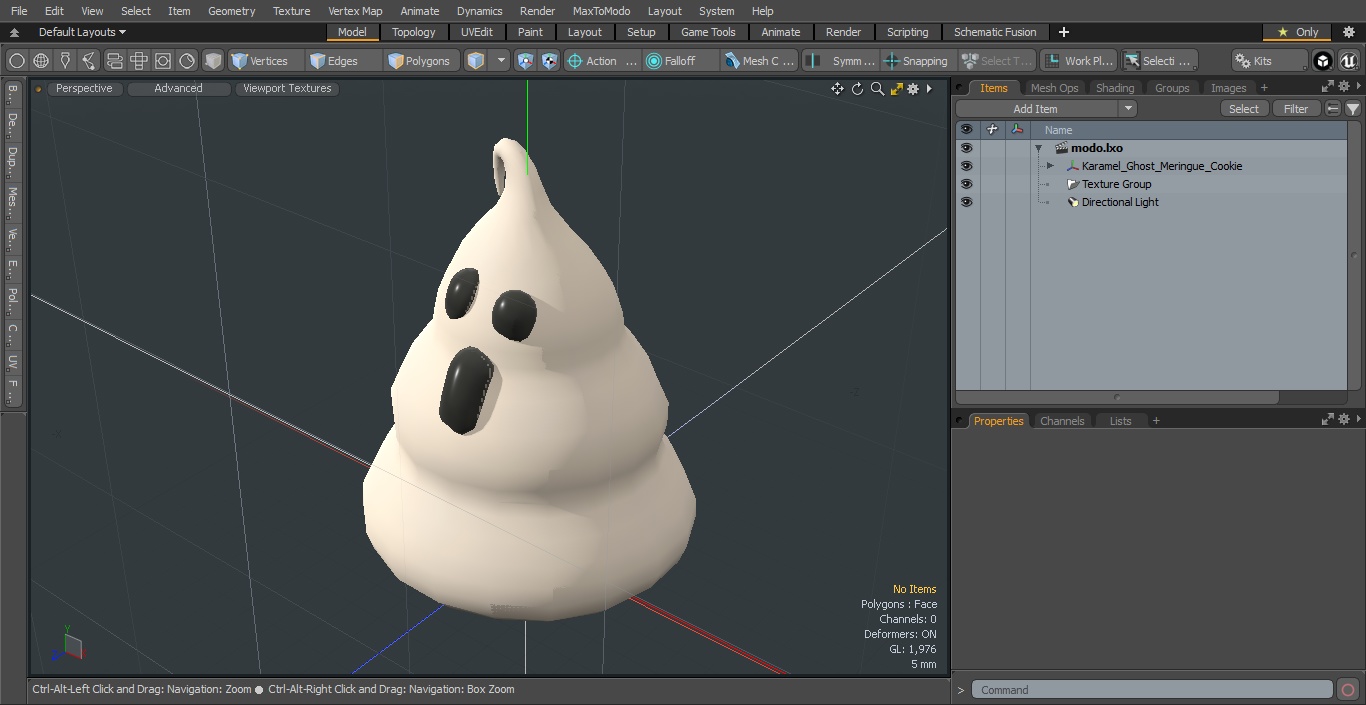 Karamel Ghost Meringue Cookie 3D model