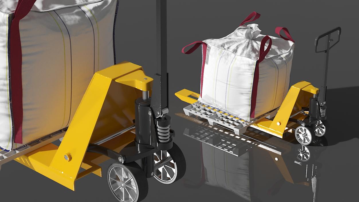 3D model Pallet Jack with Bulk Bag