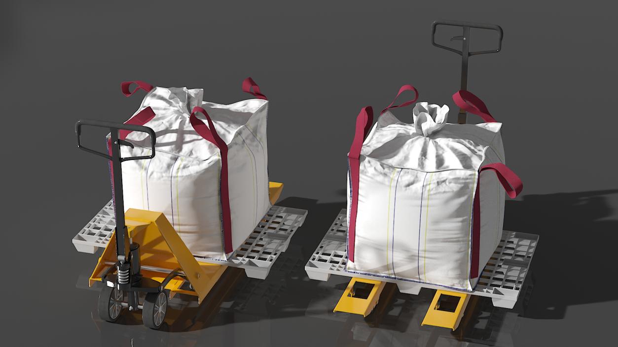 3D model Pallet Jack with Bulk Bag