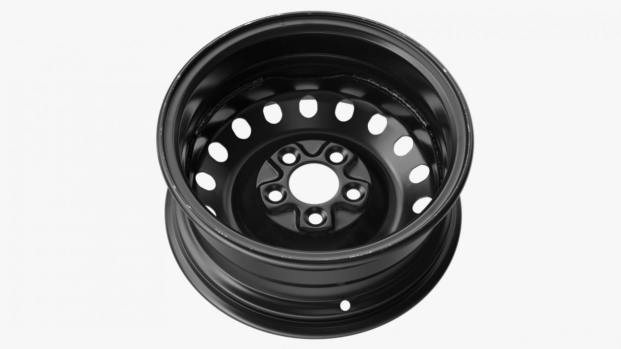 Steel Car Rim Black 3D model