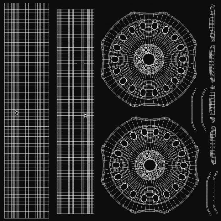 Steel Car Rim Black 3D model