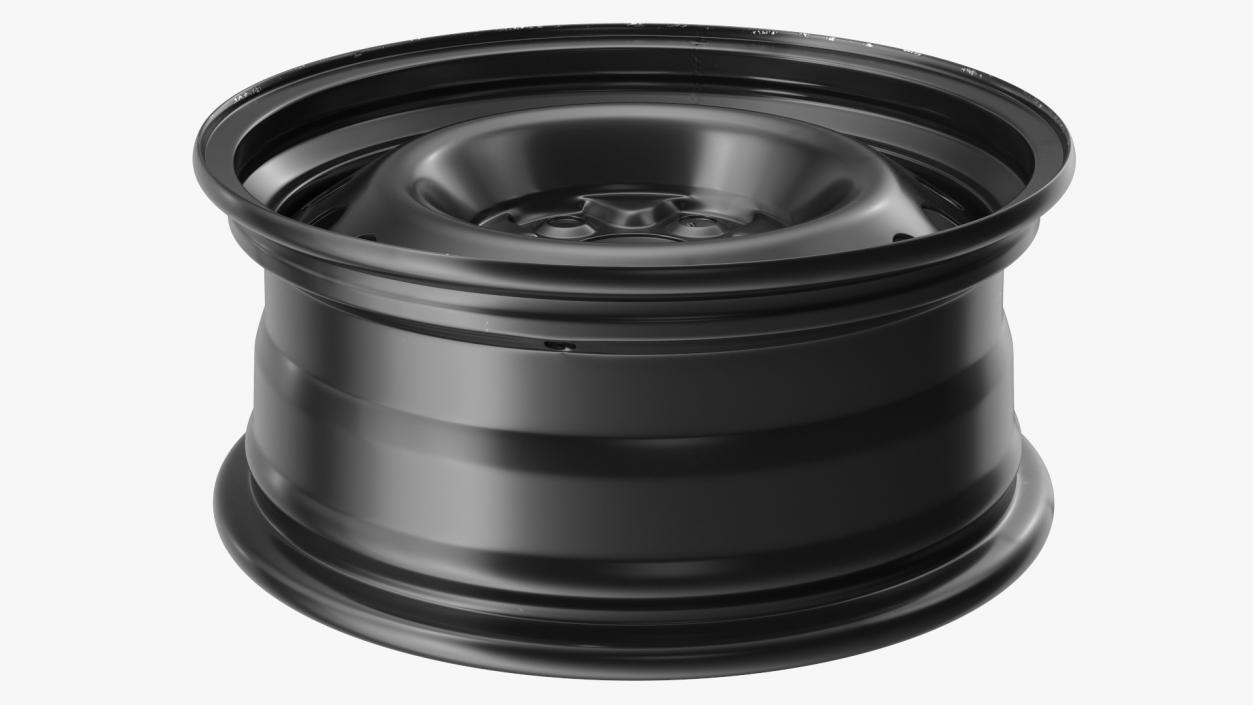 Steel Car Rim Black 3D model