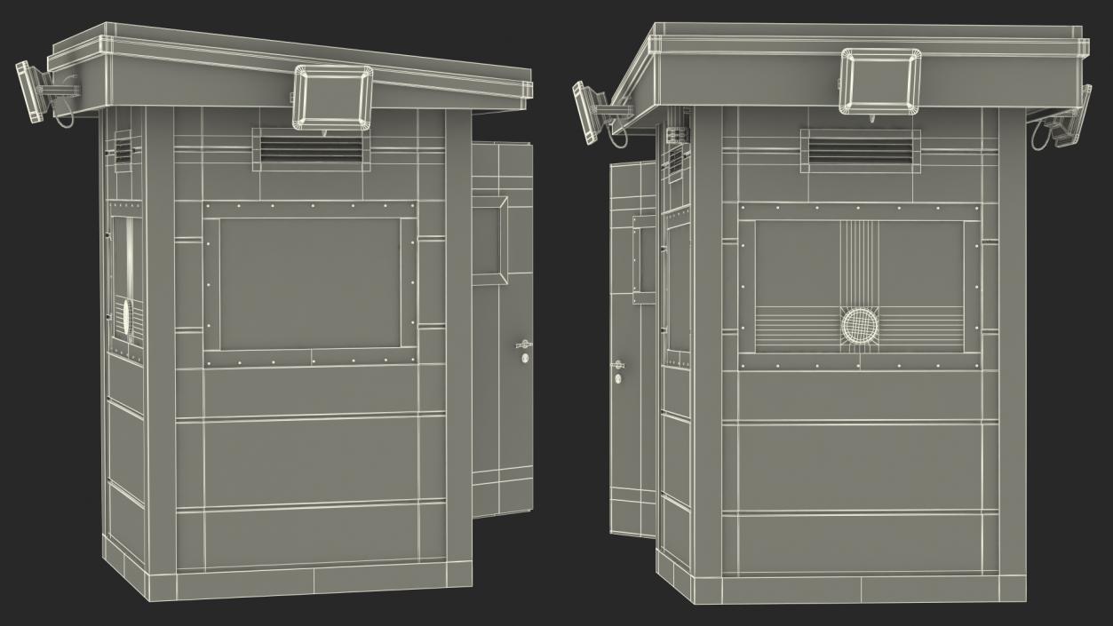 Bullet Resistant Guard Booths 3D model