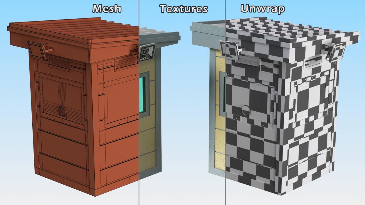 Bullet Resistant Guard Booths 3D model