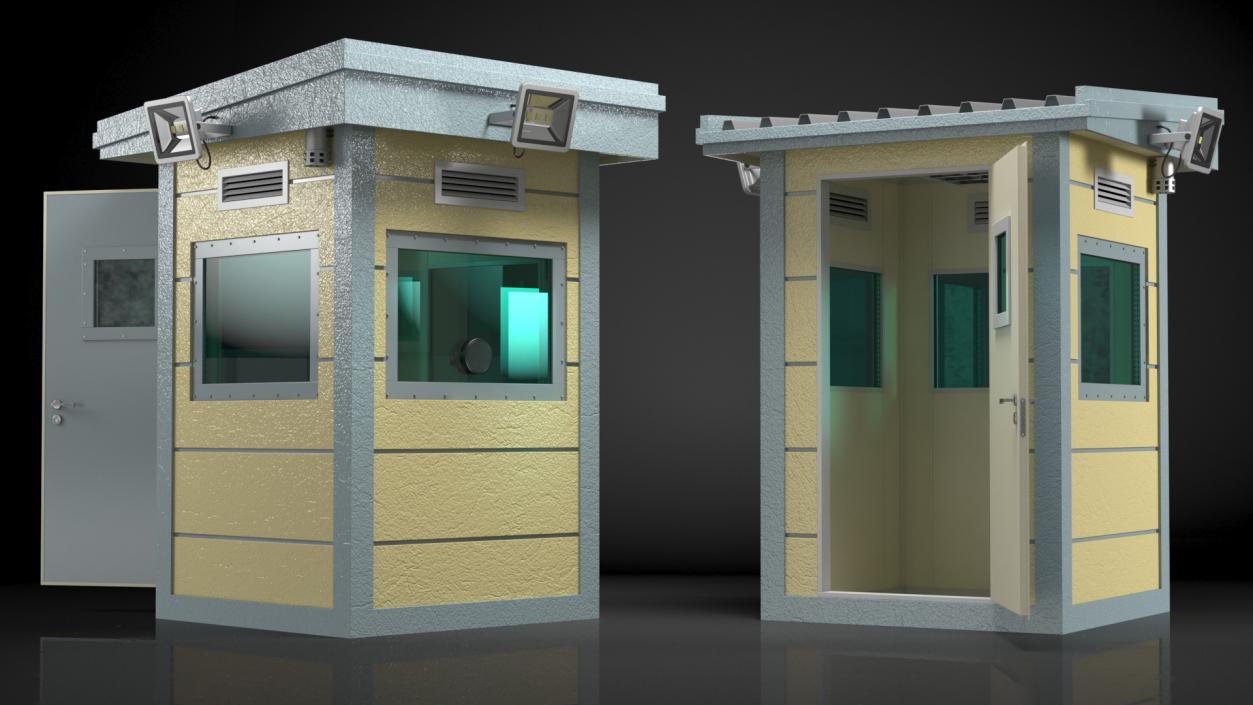 Bullet Resistant Guard Booths 3D model