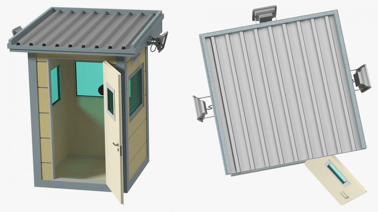 Bullet Resistant Guard Booths 3D model