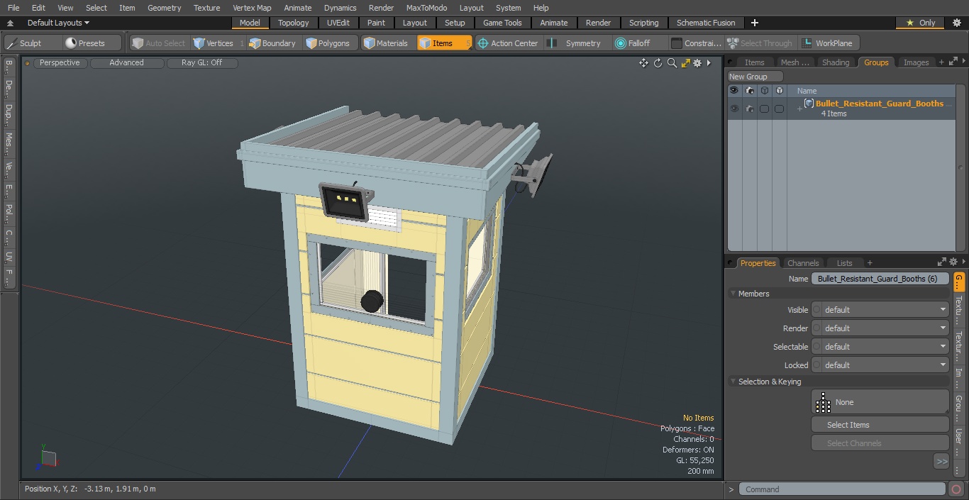 Bullet Resistant Guard Booths 3D model