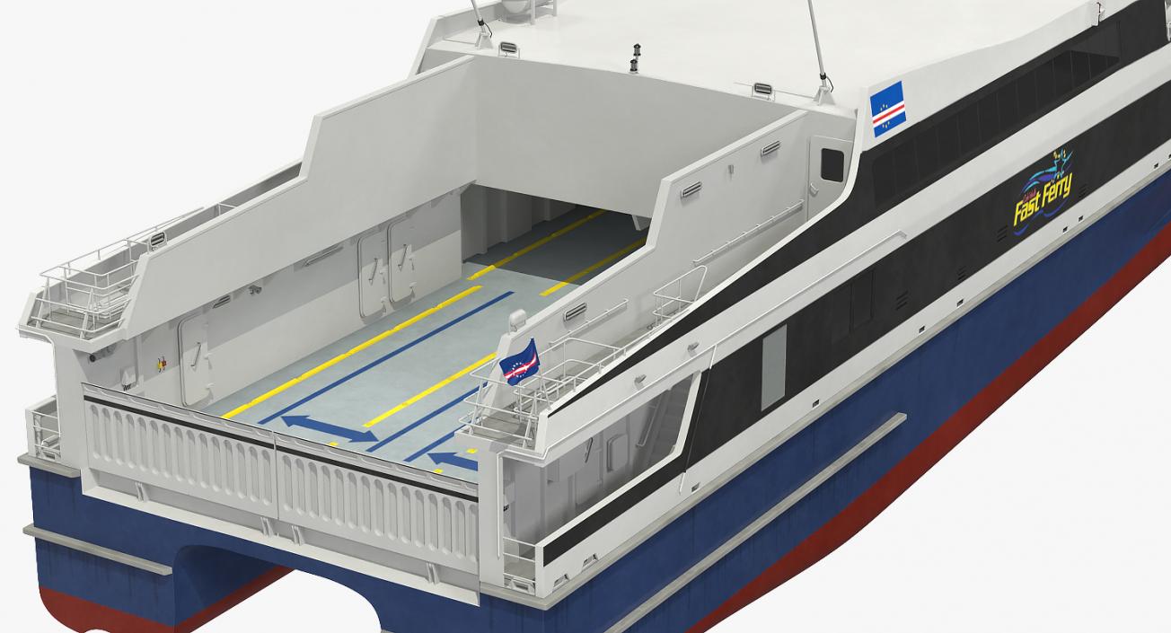 3D Ferry Fast RoPax 4512 Kriola model