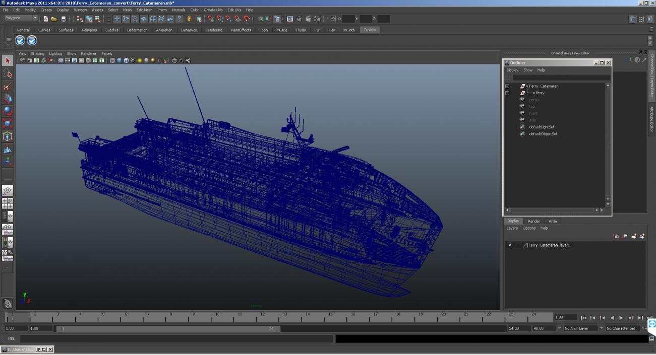 3D Ferry Fast RoPax 4512 Kriola model