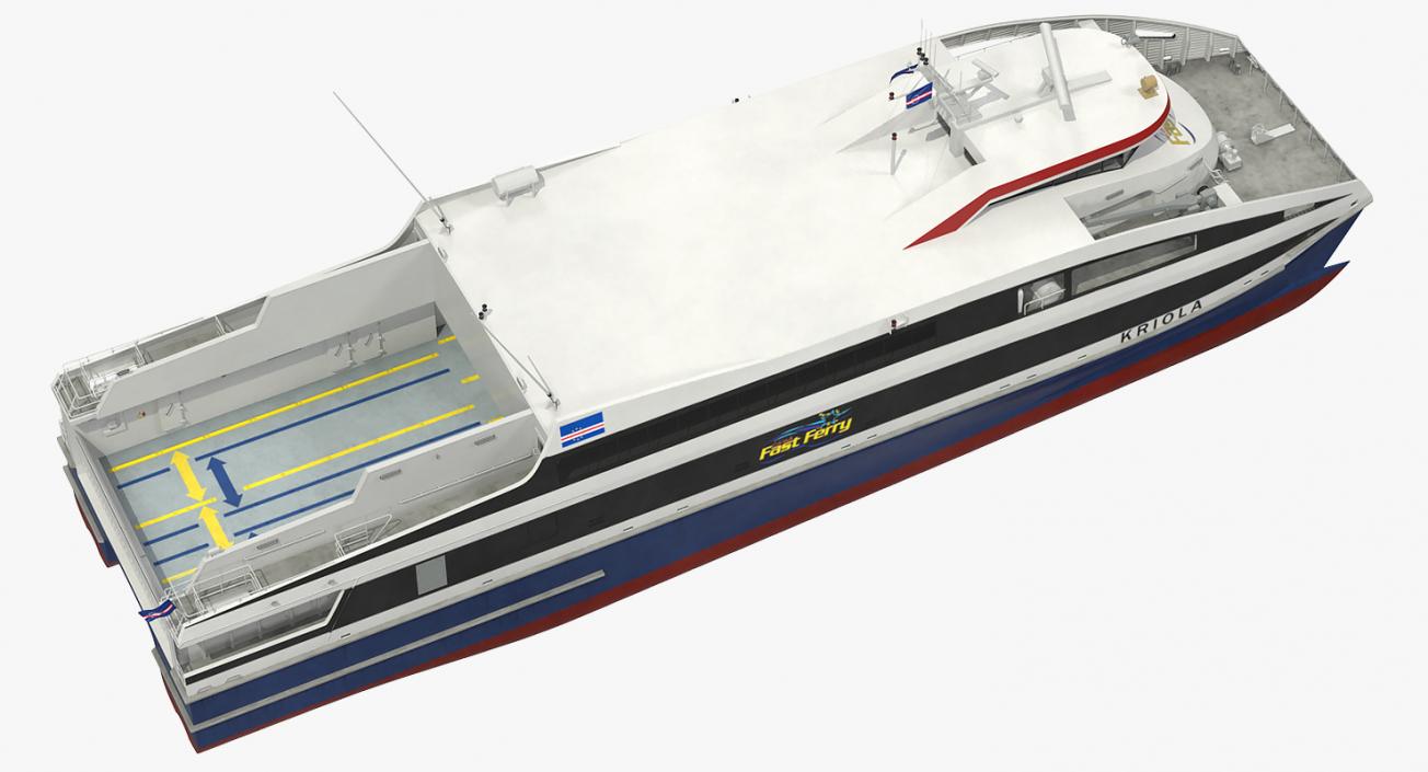 3D Ferry Fast RoPax 4512 Kriola model