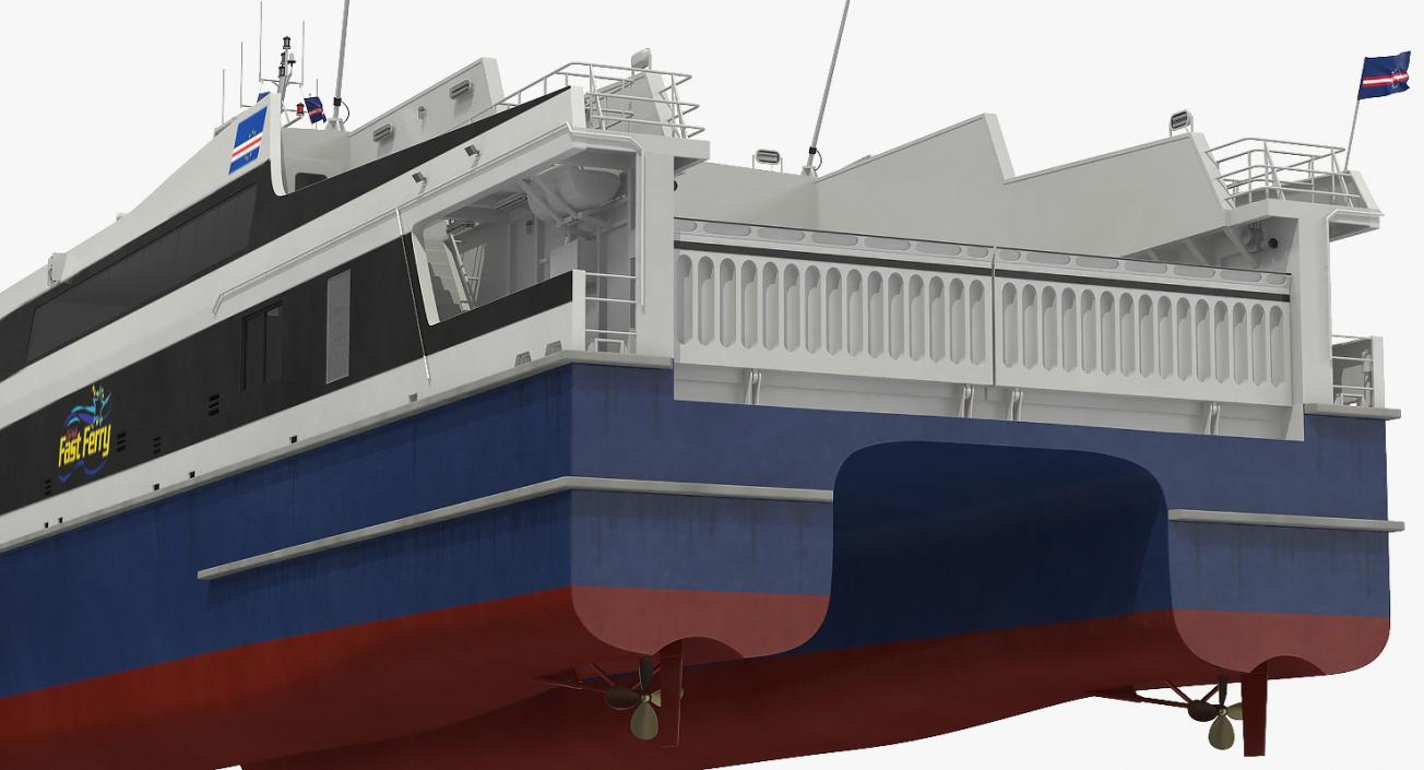 3D Ferry Fast RoPax 4512 Kriola model