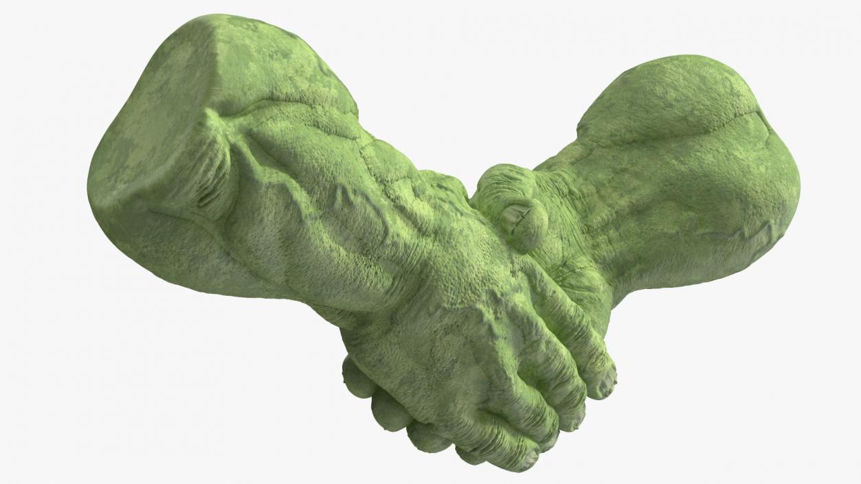 Handshake Hulk Hands Rigged 3D