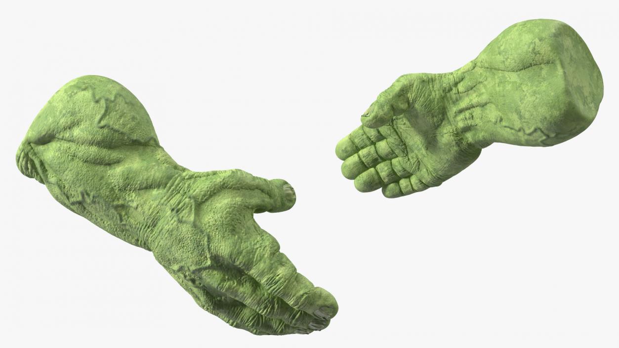 Handshake Hulk Hands Rigged 3D