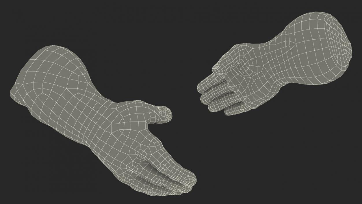 Handshake Hulk Hands Rigged 3D