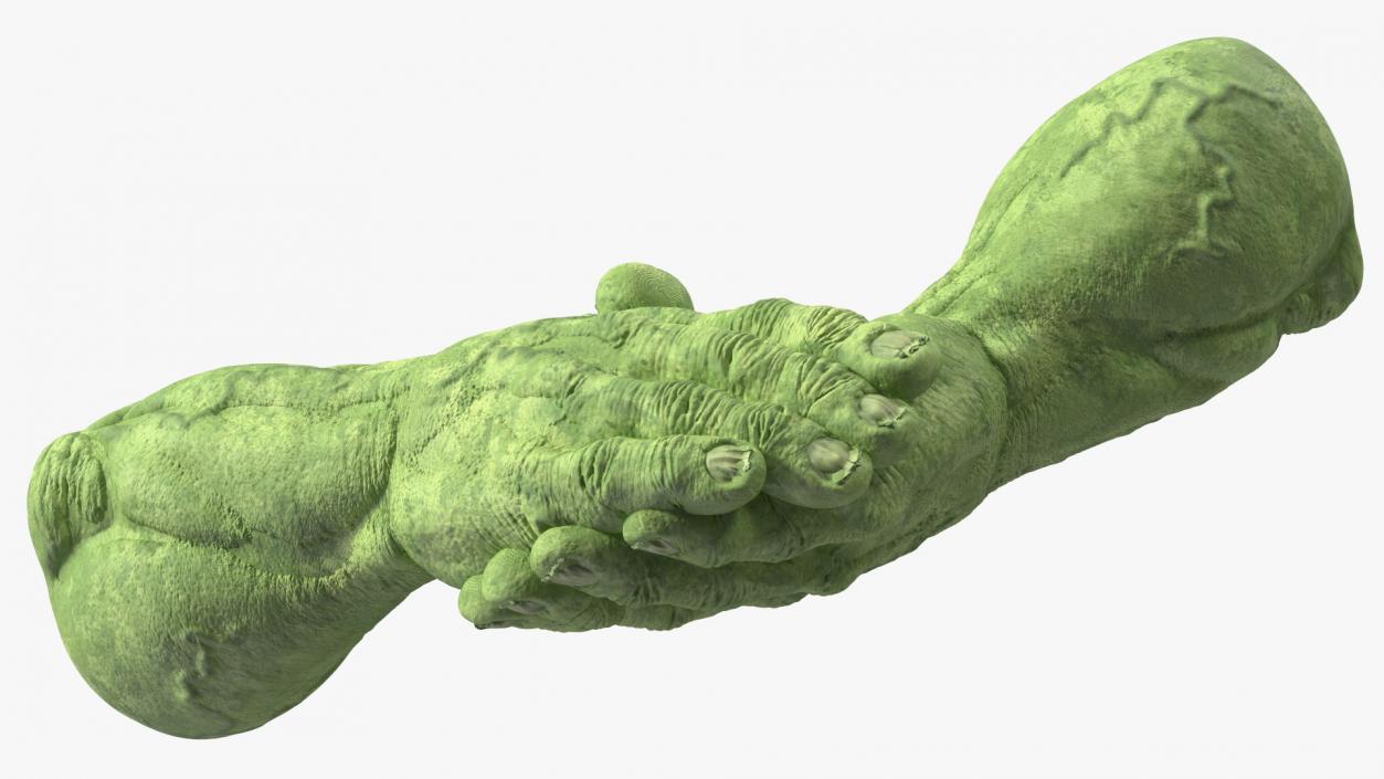 Handshake Hulk Hands Rigged 3D