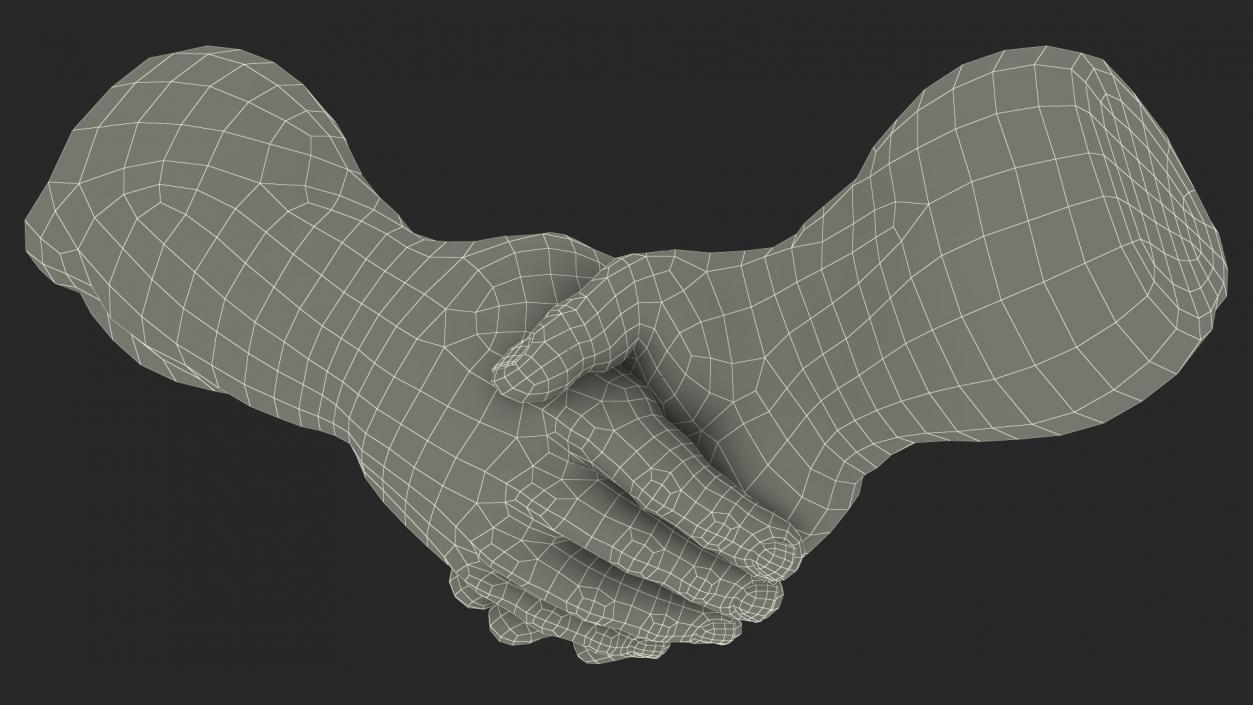 Handshake Hulk Hands Rigged 3D