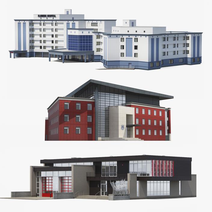 3D Civic Buildings Collection