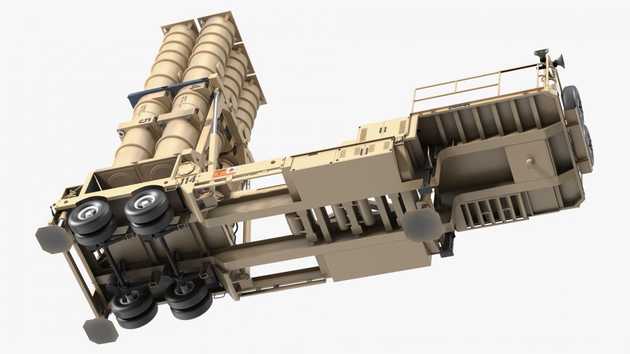 3D model Israels Arrow-3 Missile Defense System Rigged