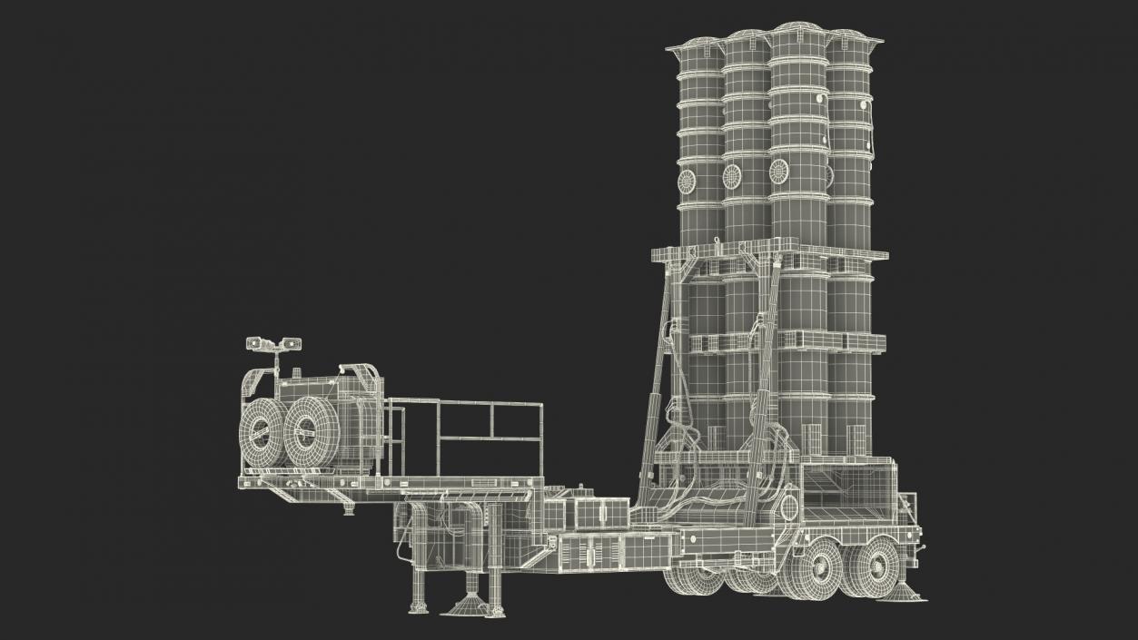 3D model Israels Arrow-3 Missile Defense System Rigged