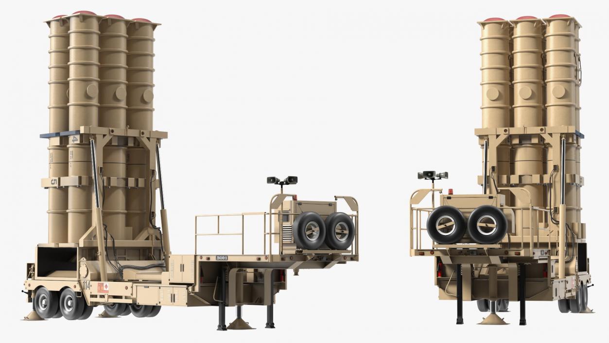 3D model Israels Arrow-3 Missile Defense System Rigged