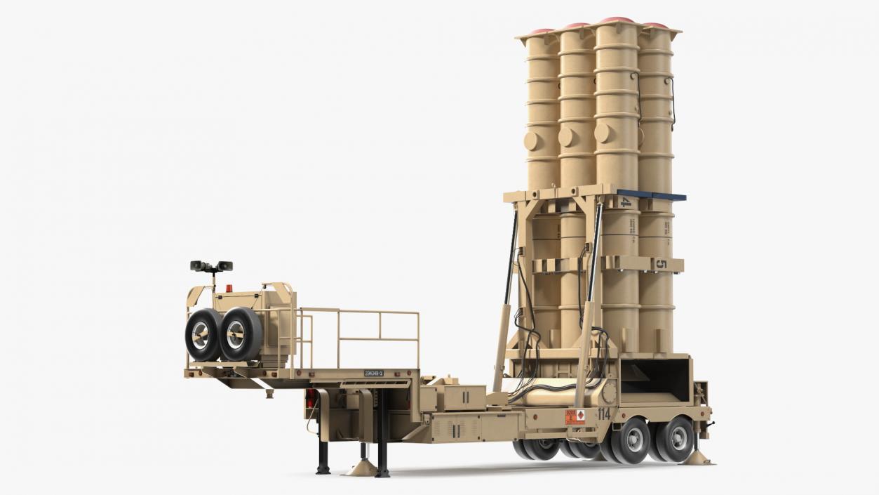 3D model Israels Arrow-3 Missile Defense System Rigged