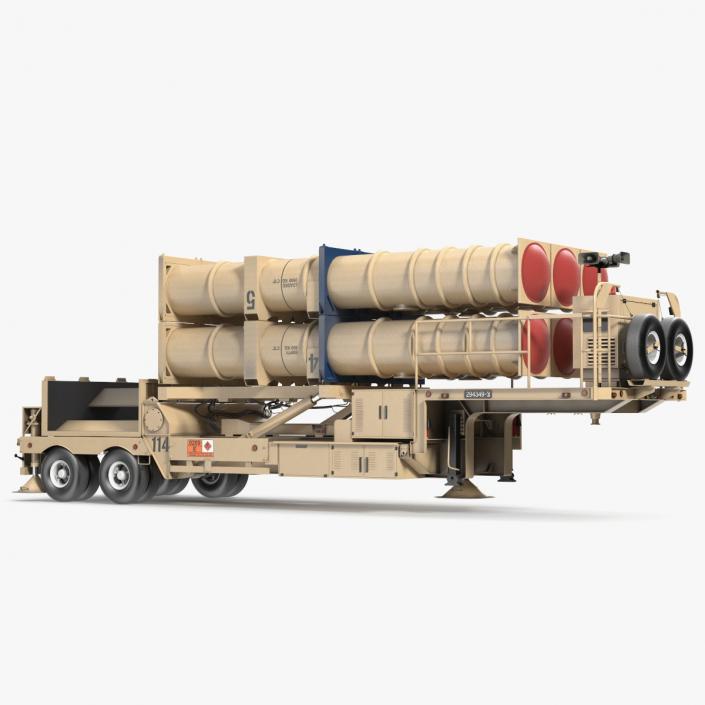 3D model Israels Arrow-3 Missile Defense System Rigged