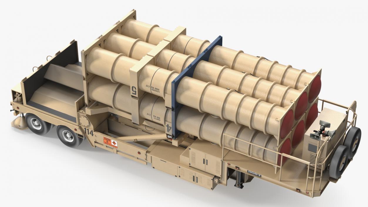 3D model Israels Arrow-3 Missile Defense System Rigged