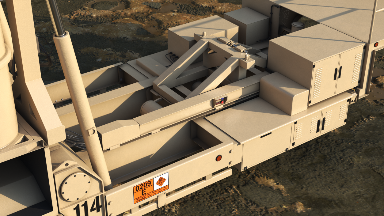 3D model Israels Arrow-3 Missile Defense System Rigged