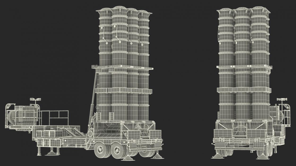 3D model Israels Arrow-3 Missile Defense System Rigged