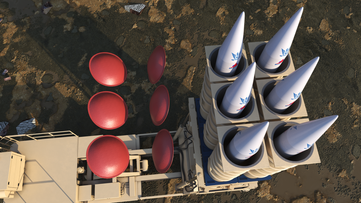 3D model Israels Arrow-3 Missile Defense System Rigged