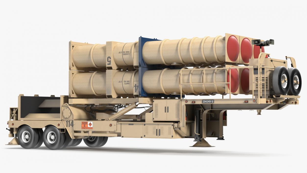 3D model Israels Arrow-3 Missile Defense System Rigged