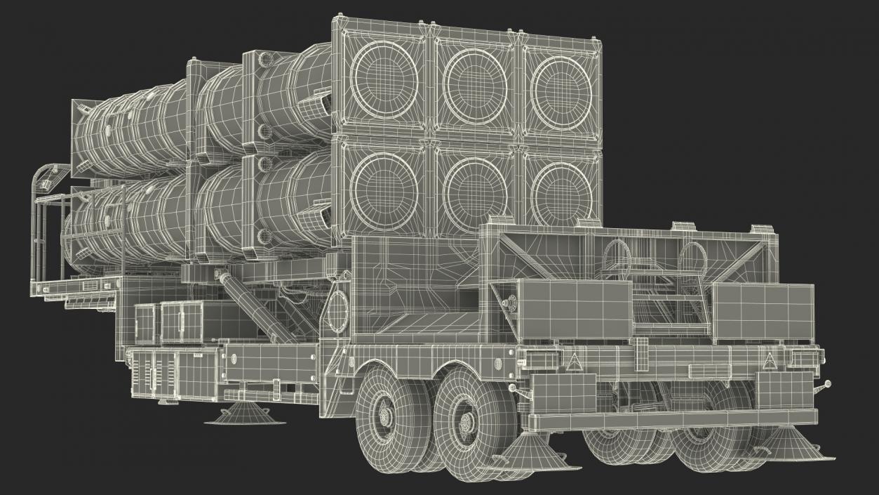 3D model Israels Arrow-3 Missile Defense System Rigged