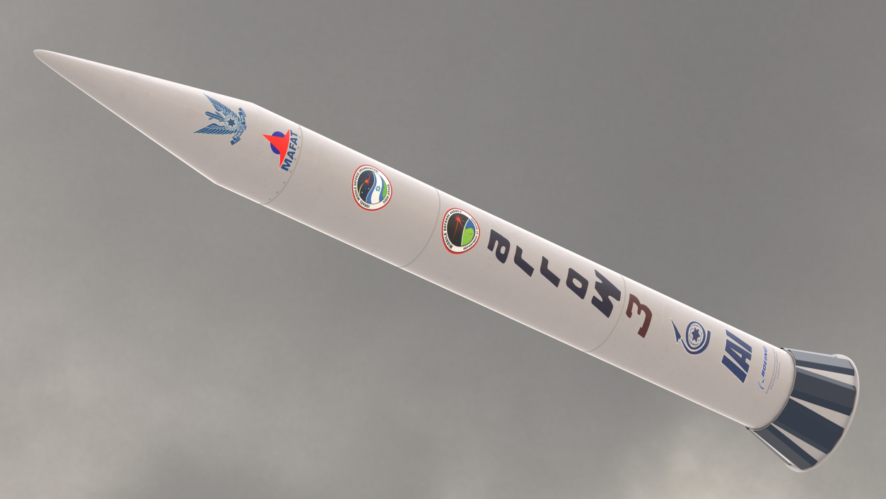 3D model Israels Arrow-3 Missile Defense System Rigged