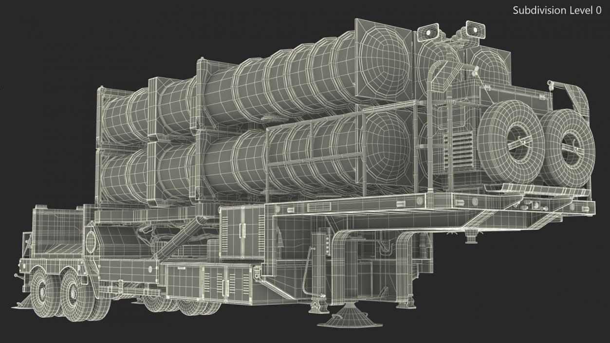 3D model Israels Arrow-3 Missile Defense System Rigged