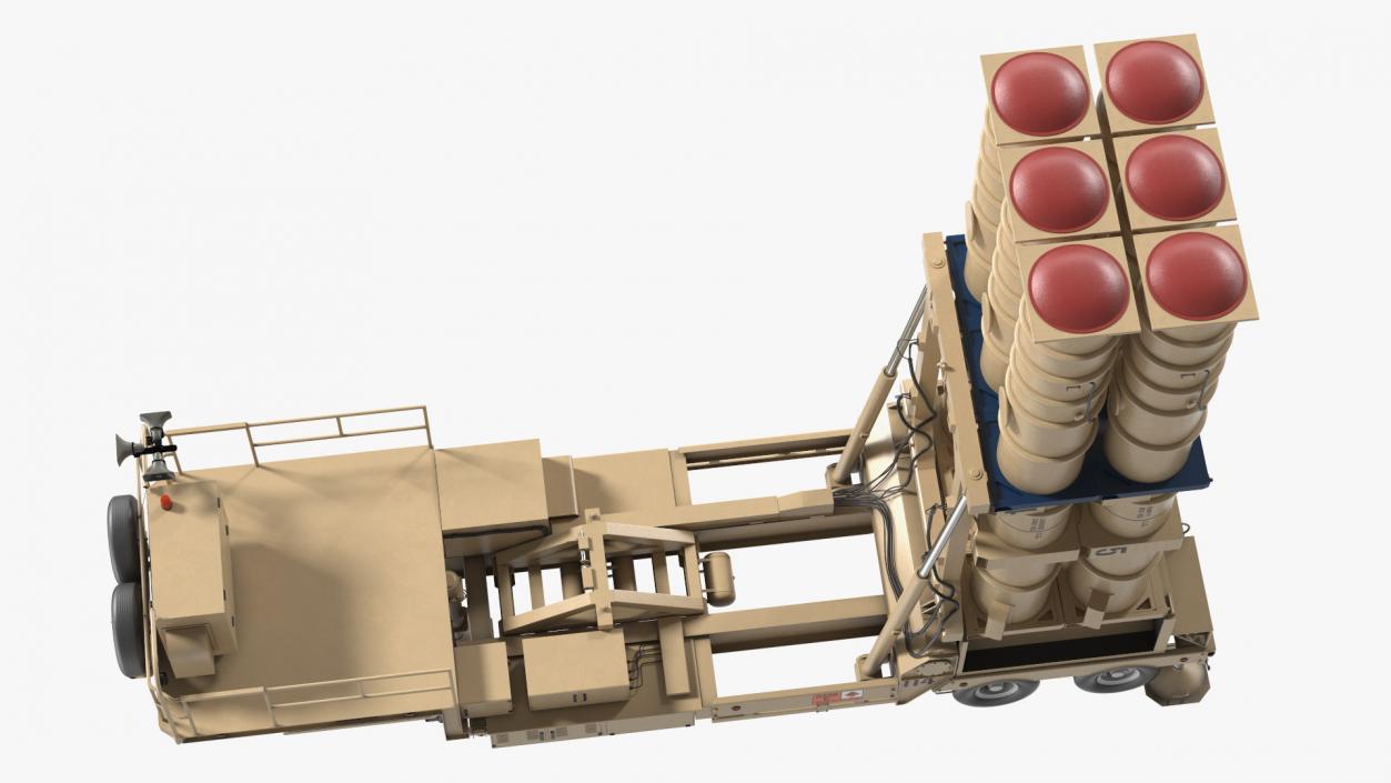 3D model Israels Arrow-3 Missile Defense System Rigged